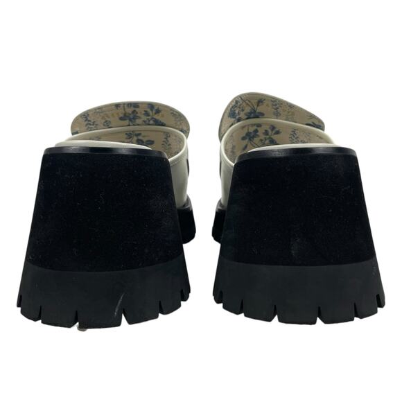 Gucci Cordovan Horsebit Open Toe Platform Slide Sandal Dusty White Size 41 - Picture 8 of 14